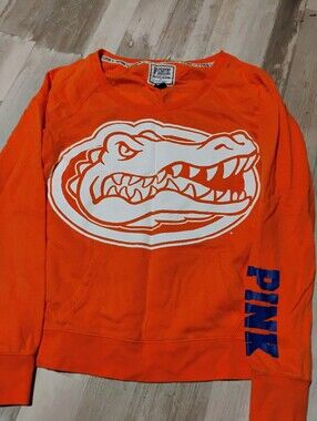 Victoria's Secret PINK Orange Crewneck Florida Gators Sweatshirt